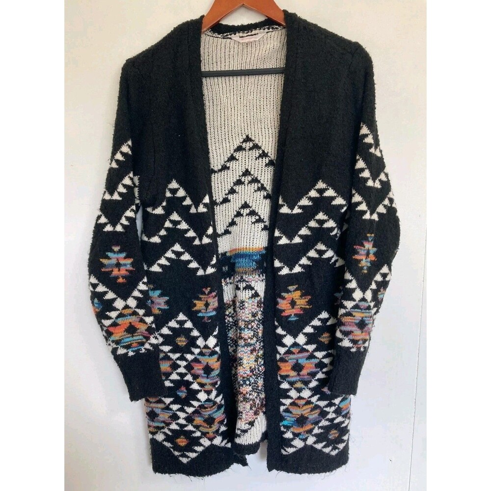 No Boundaries Cardigan Womens L Sweater Boho Native Southwestern Granola Duster
